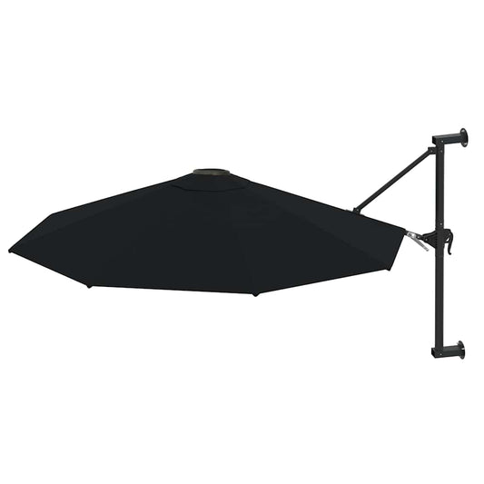vidaXL Parasol | Black | Polyester, Metal | Large | Tiltable | Parasol