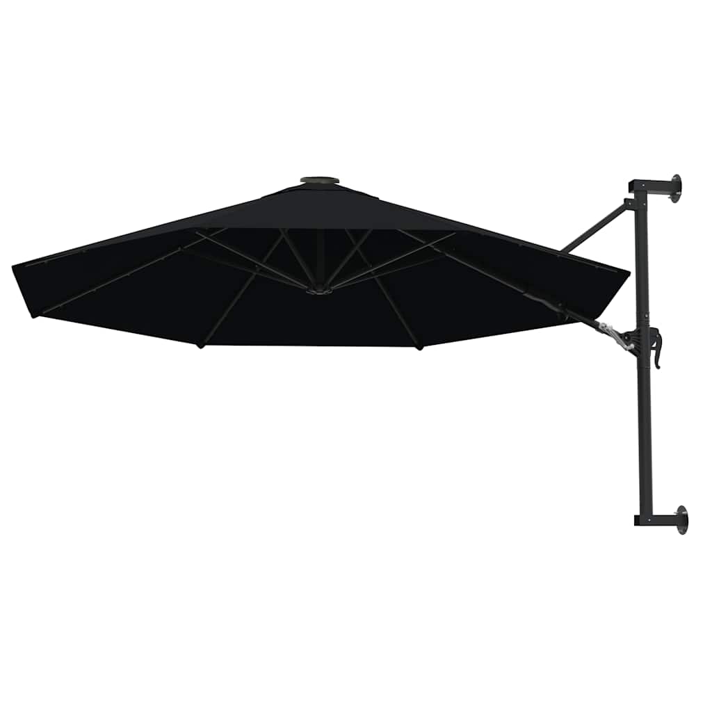 vidaXL Parasol | Black | Polyester, Metal | Large | Tiltable | Parasol