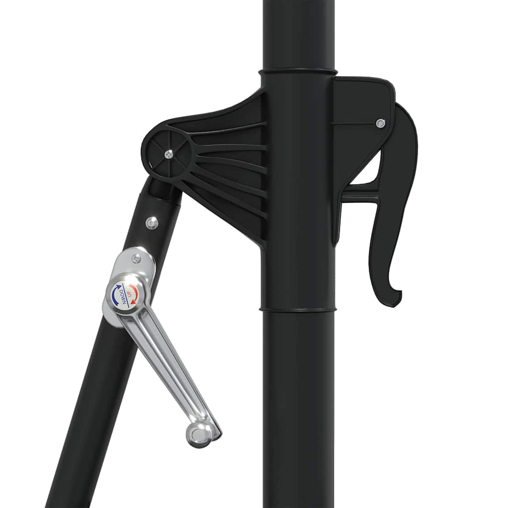 vidaXL Parasol | Black | Polyester, Metal | Large | Tiltable | Parasol