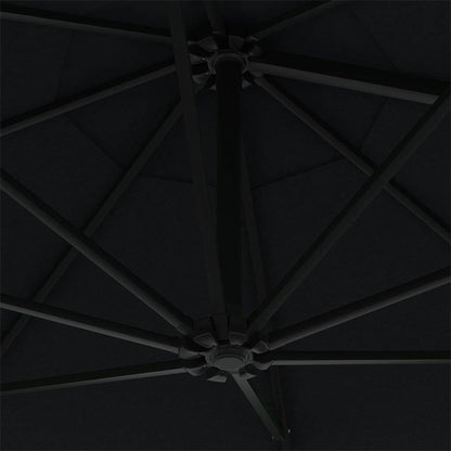 vidaXL Parasol | Black | Polyester, Metal | Large | Tiltable | Parasol