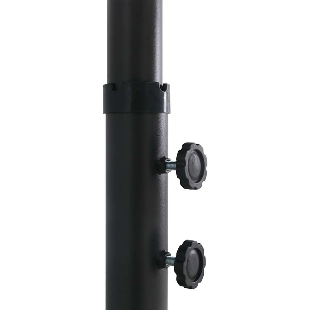 vidaXL Parasol | Black | Polyester fabric, Aluminium pole and ribs | Extra Large