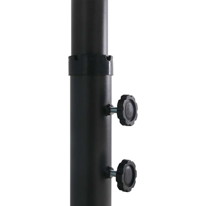 vidaXL Parasol | Black | Polyester fabric, Aluminium pole and ribs | Extra Large