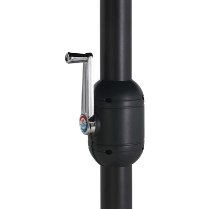 vidaXL Parasol | Black | Polyester fabric, Aluminium pole and ribs | Extra Large