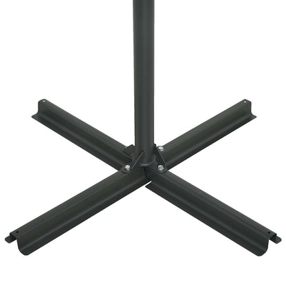 vidaXL Parasol | Black | Polyester fabric, Aluminium pole and ribs | Extra Large