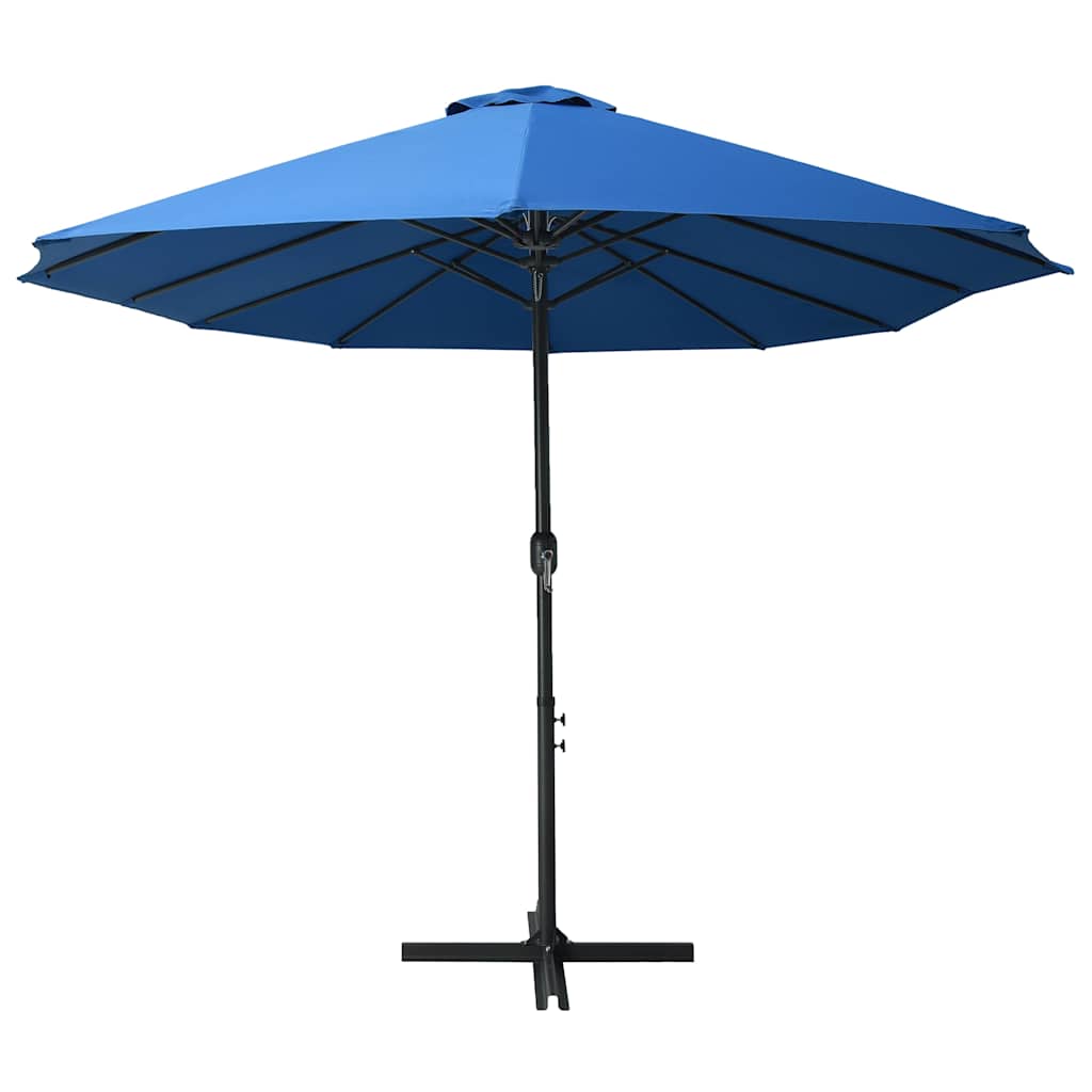 vidaXL Garden Parasol | Blue | Polyester fabric, Aluminium pole and ribs | Large