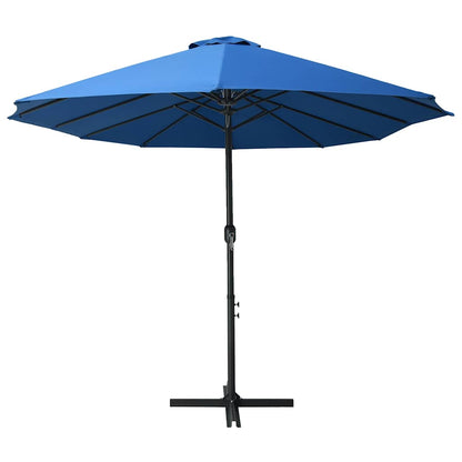 vidaXL Garden Parasol | Blue | Polyester fabric, Aluminium pole and ribs | Large