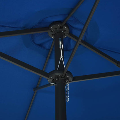vidaXL Garden Parasol | Blue | Polyester fabric, Aluminium pole and ribs | Large
