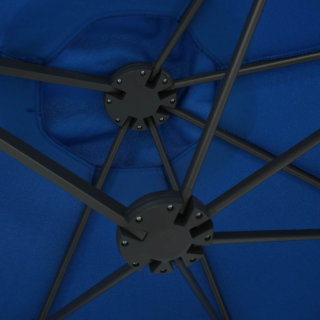 vidaXL Garden Parasol with Aluminium Pole 460x270 cm Blue