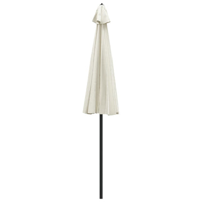 vidaXL Garden Parasol with Aluminium Pole 270 cm Sand White
