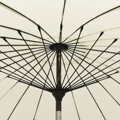 vidaXL Garden Parasol with Aluminium Pole 270 cm Sand White