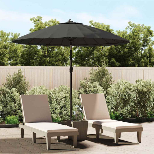 vidaXL Garden Parasol with Aluminium Pole 250 cm Anthracite