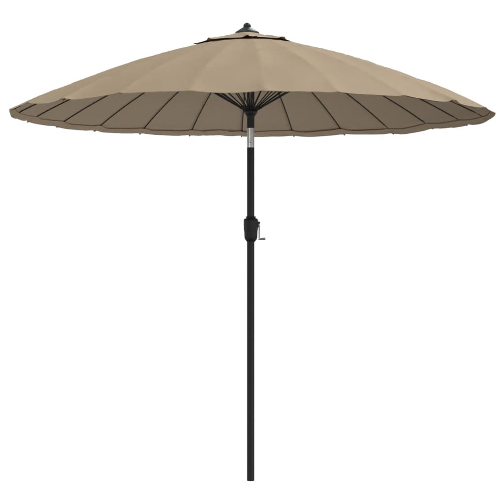 vidaXL Garden Parasol with Aluminium Pole 270 cm Taupe