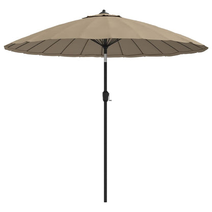 vidaXL Garden Parasol with Aluminium Pole 270 cm Taupe