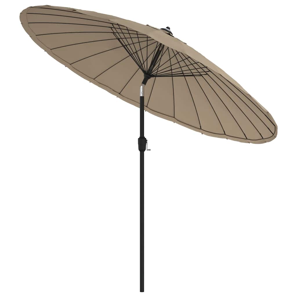 vidaXL Garden Parasol with Aluminium Pole 250 cm Taupe