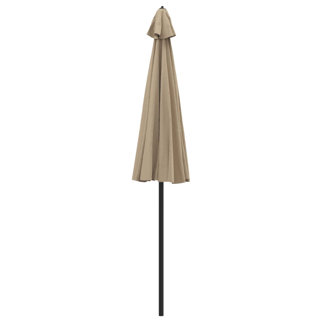 vidaXL Garden Parasol with Aluminium Pole 270 cm Taupe