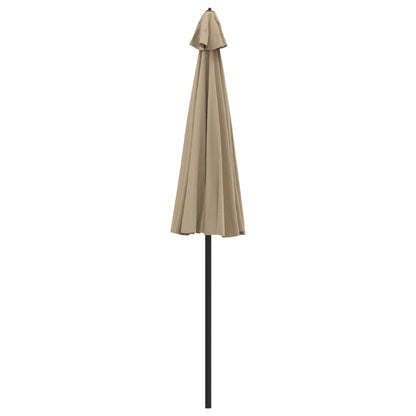 vidaXL Garden Parasol with Aluminium Pole 270 cm Taupe
