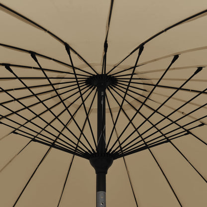 vidaXL Garden Parasol with Aluminium Pole 270 cm Taupe