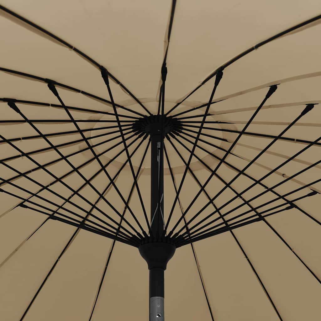 vidaXL Garden Parasol with Aluminium Pole 250 cm Taupe