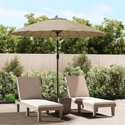 vidaXL Garden Parasol with Aluminium Pole 270 cm Taupe
