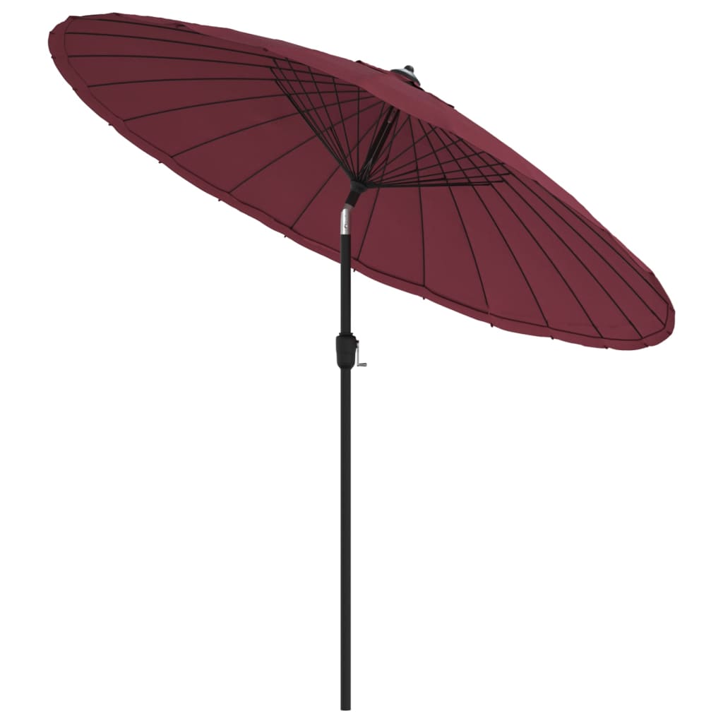 vidaXL Garden Parasol with Aluminium Pole 270 cm Bordeaux Red