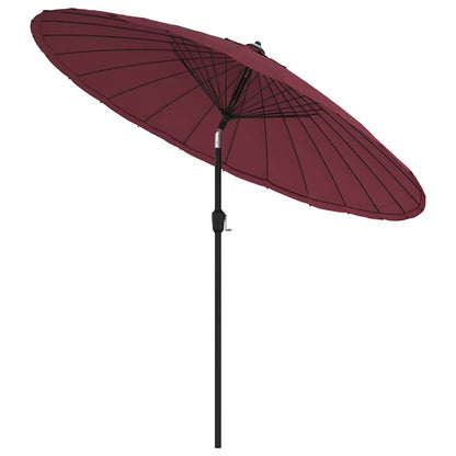 vidaXL Garden Parasol with Aluminium Pole 250 cm Bordeaux Red