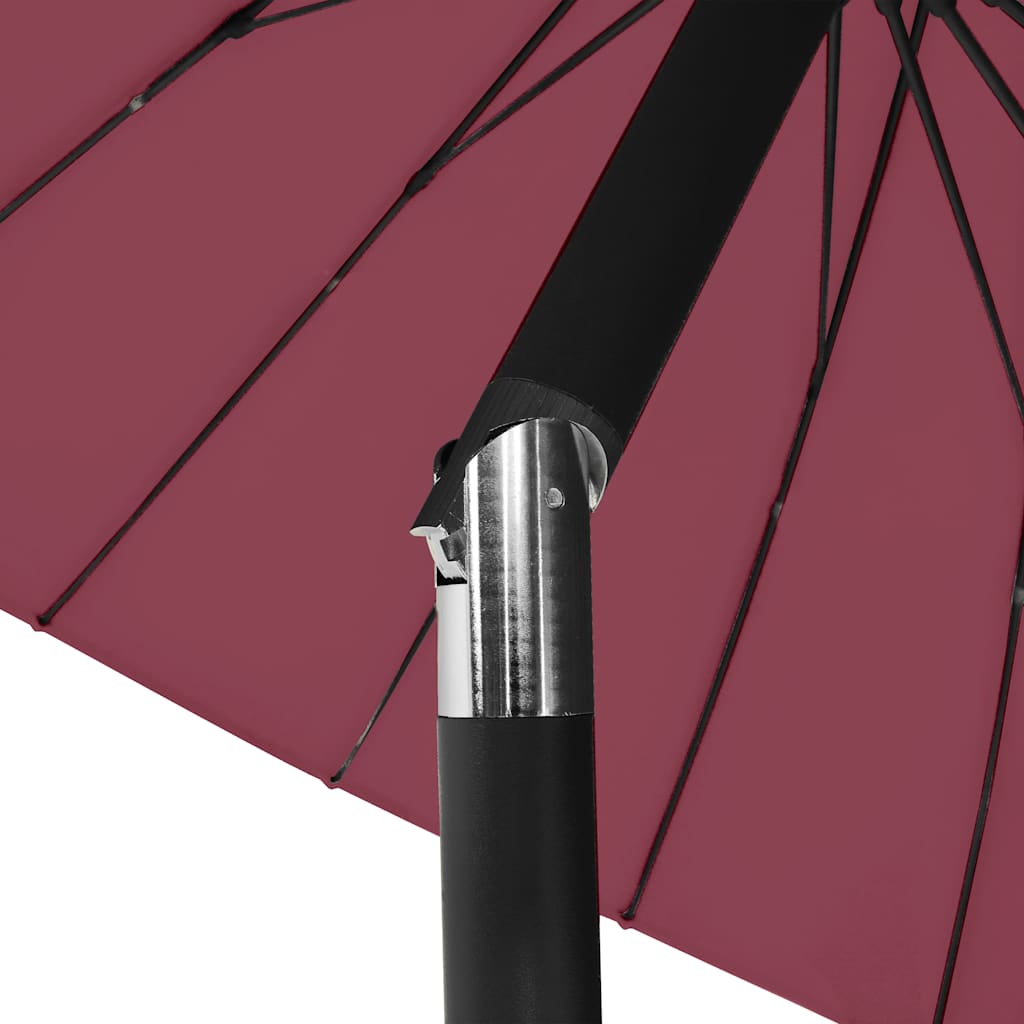 vidaXL Garden Parasol with Aluminium Pole 250 cm Bordeaux Red