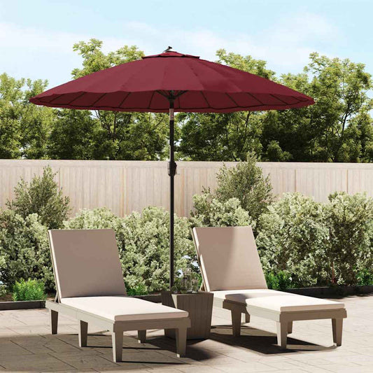 vidaXL Garden Parasol with Aluminium Pole 250 cm Bordeaux Red
