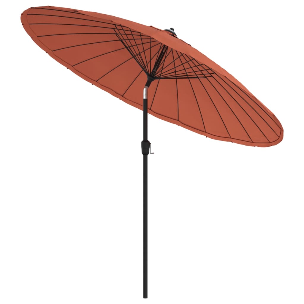vidaXL Garden Parasol with Aluminium Pole 270 cm Terracotta