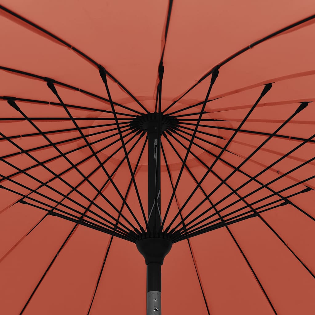 vidaXL Garden Parasol with Aluminium Pole 250 cm Terracotta