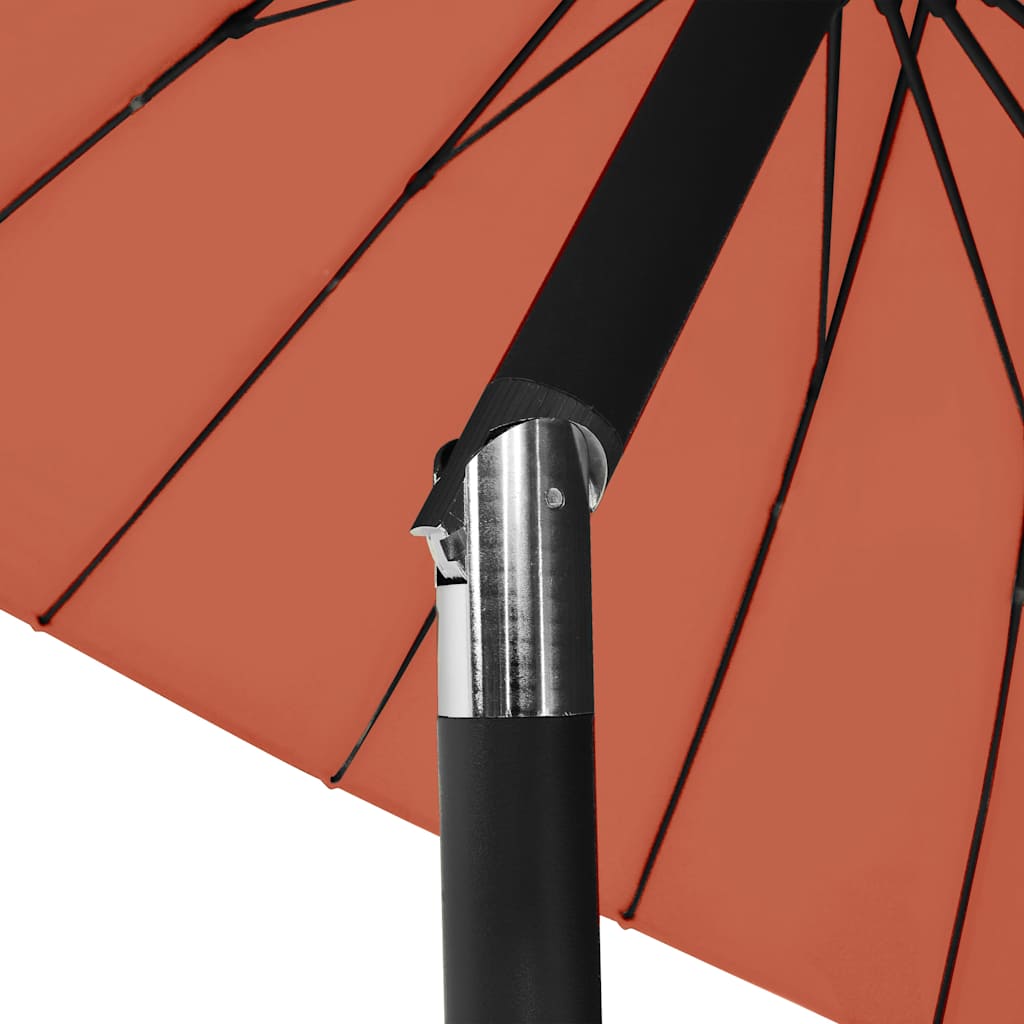 vidaXL Garden Parasol with Aluminium Pole 250 cm Terracotta