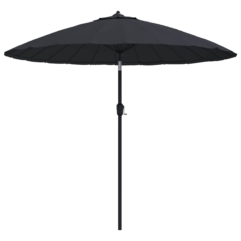 vidaXL Garden Parasol with Aluminium Pole 250 cm Black