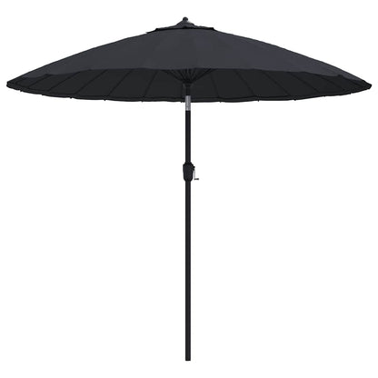 vidaXL Garden Parasol with Aluminium Pole 250 cm Black