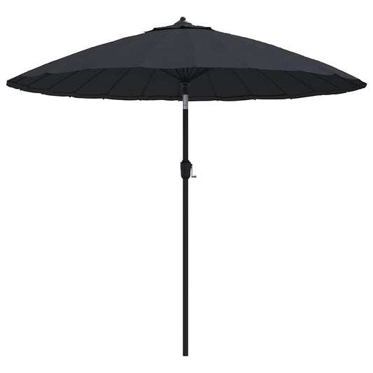 vidaXL Garden Parasol with Aluminium Pole 250 cm Black
