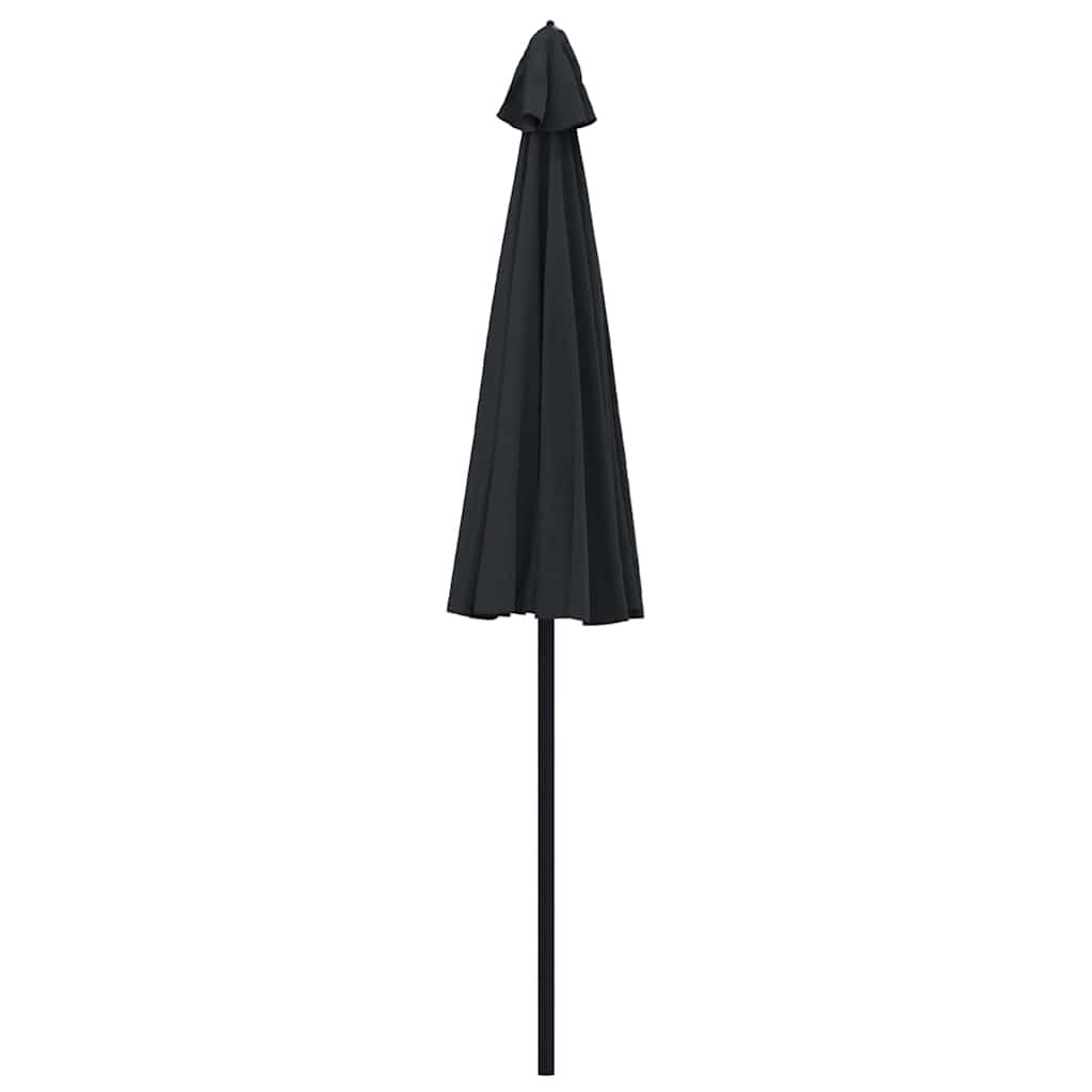 vidaXL Garden Parasol with Aluminium Pole 250 cm Black