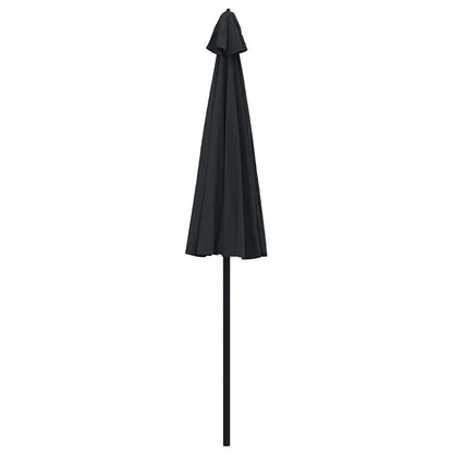 vidaXL Garden Parasol with Aluminium Pole 250 cm Black