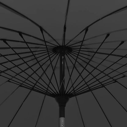 vidaXL Garden Parasol with Aluminium Pole 250 cm Black