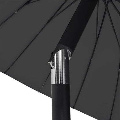 vidaXL Garden Parasol with Aluminium Pole 250 cm Black