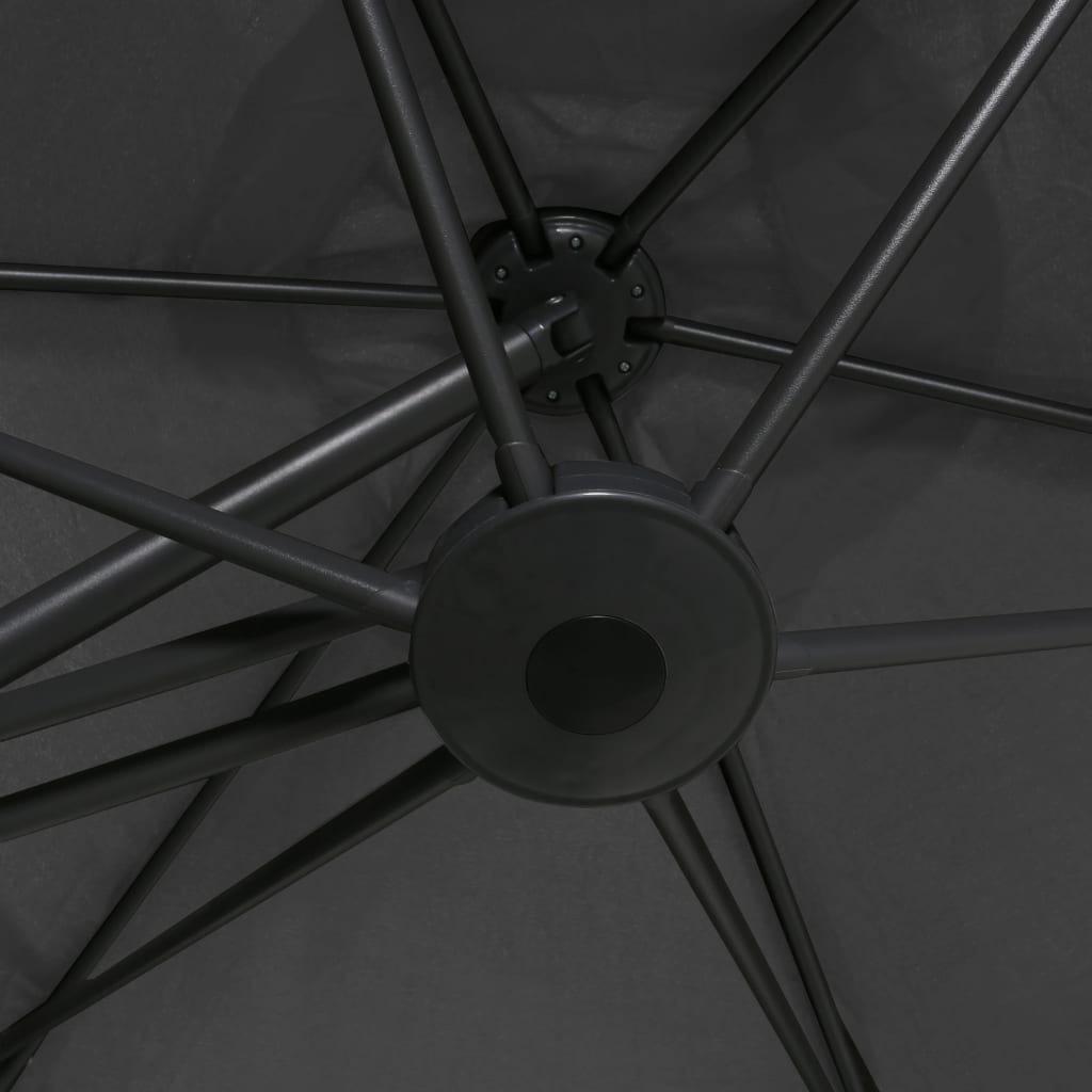 vidaXL Garden Parasol with Steel Pole 300 cm Anthracite
