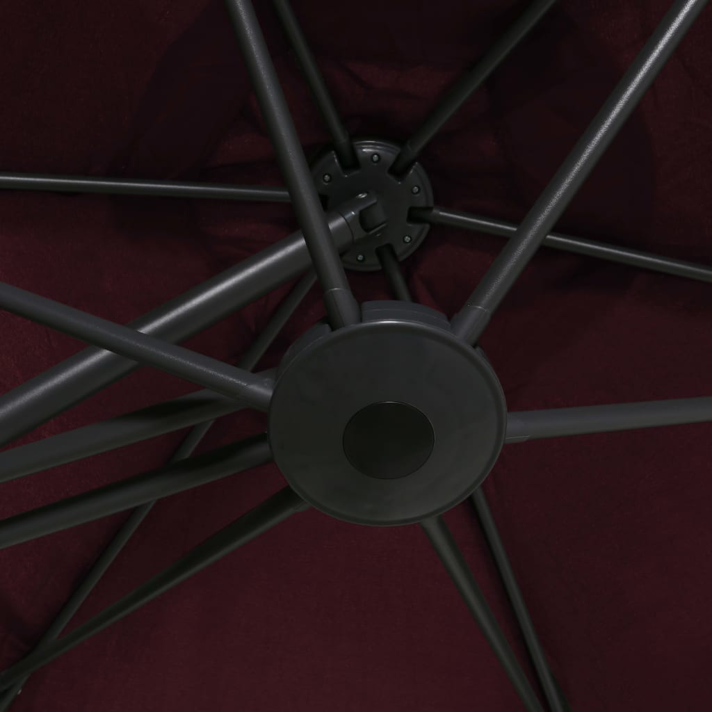 vidaXL Garden Parasol with Steel Pole 300 cm Bordeaux Red