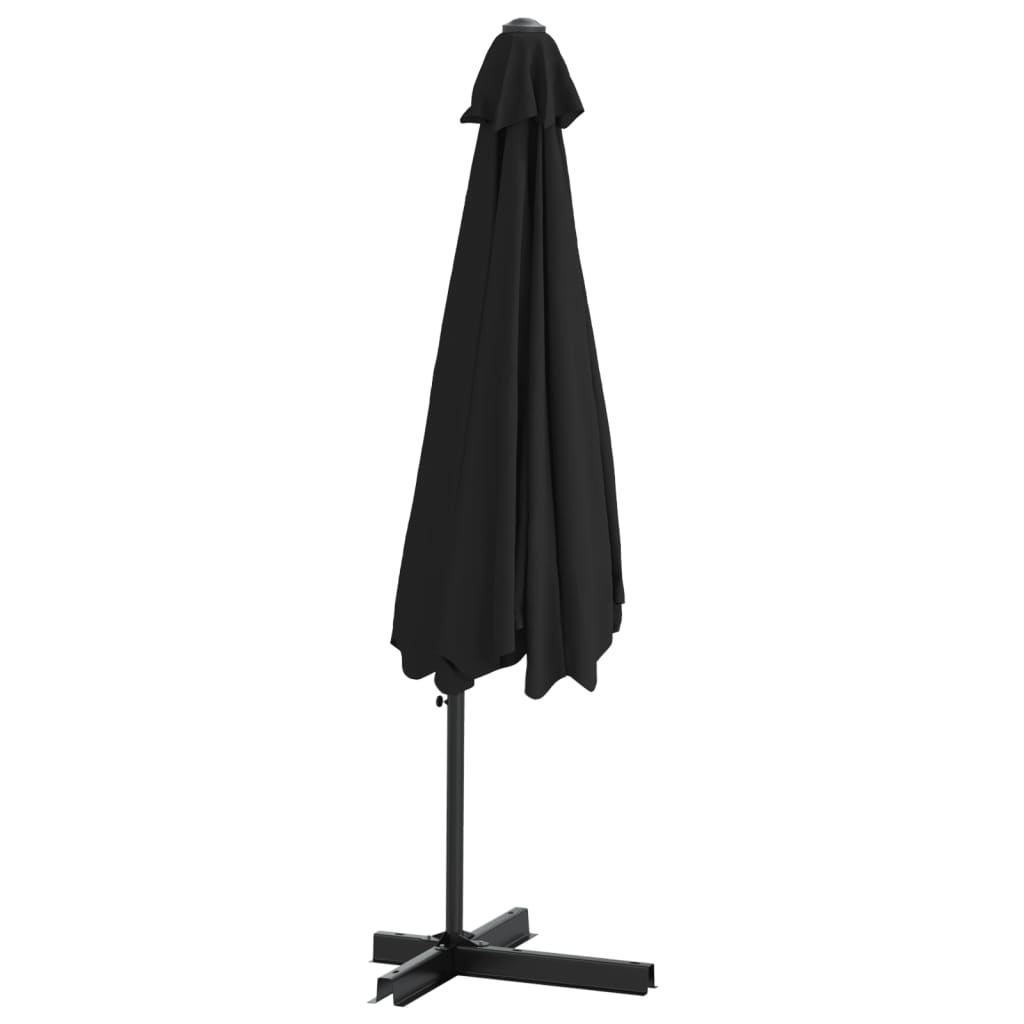 vidaXL Garden Parasol with Steel Pole 300 cm Black