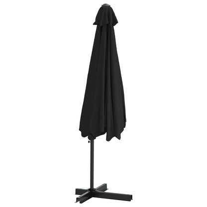 vidaXL Garden Parasol with Steel Pole 300 cm Black