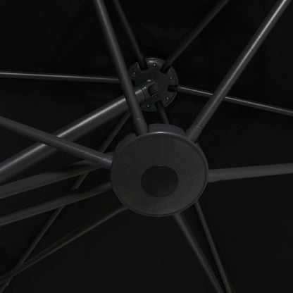 vidaXL Garden Parasol with Steel Pole 300 cm Black