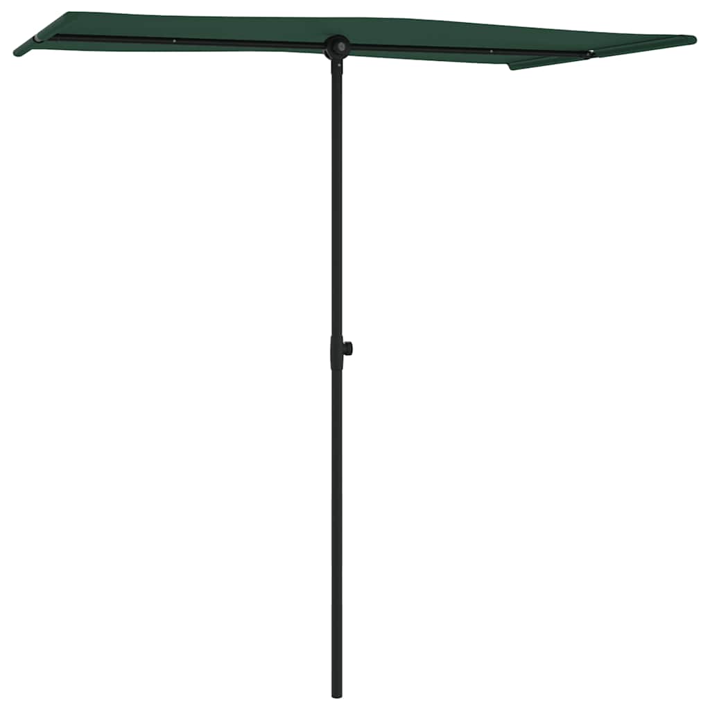 vidaXL Garden Parasol | Green | Aluminium | Medium | Rotatable | Garden Parasol