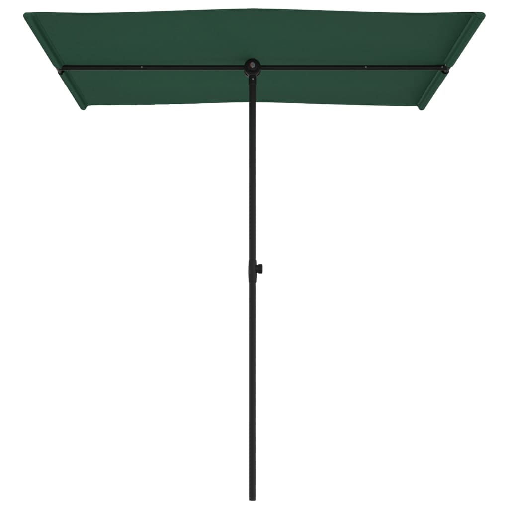 vidaXL Garden Parasol | Green | Aluminium | Medium | Rotatable | Garden Parasol