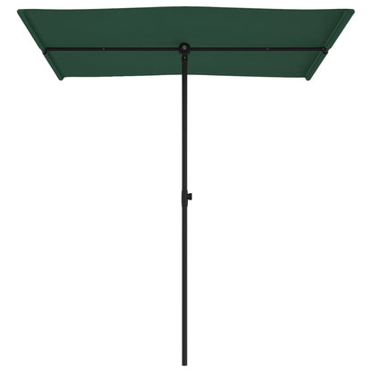 vidaXL Garden Parasol | Green | Aluminium | Medium | Rotatable | Garden Parasol