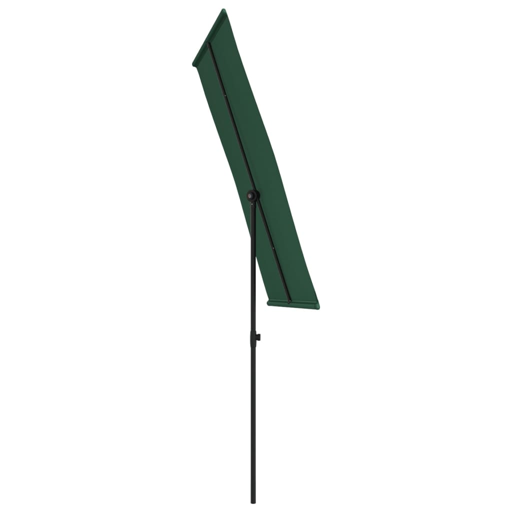 vidaXL Garden Parasol | Green | Aluminium | Medium | Rotatable | Garden Parasol