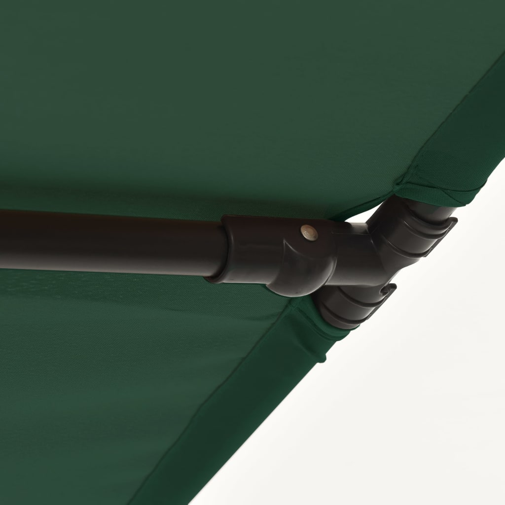 vidaXL Garden Parasol | Green | Aluminium | Medium | Rotatable | Garden Parasol