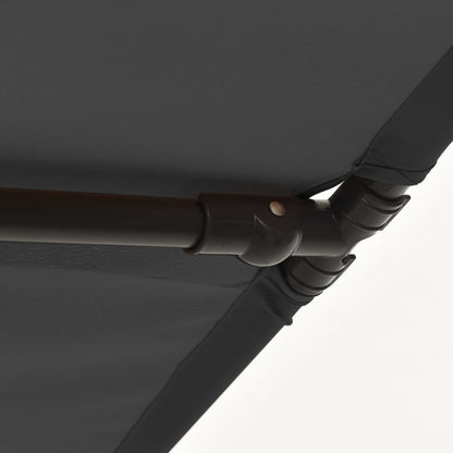 vidaXL Garden Parasol with Aluminium Pole 180x110 cm Anthracite