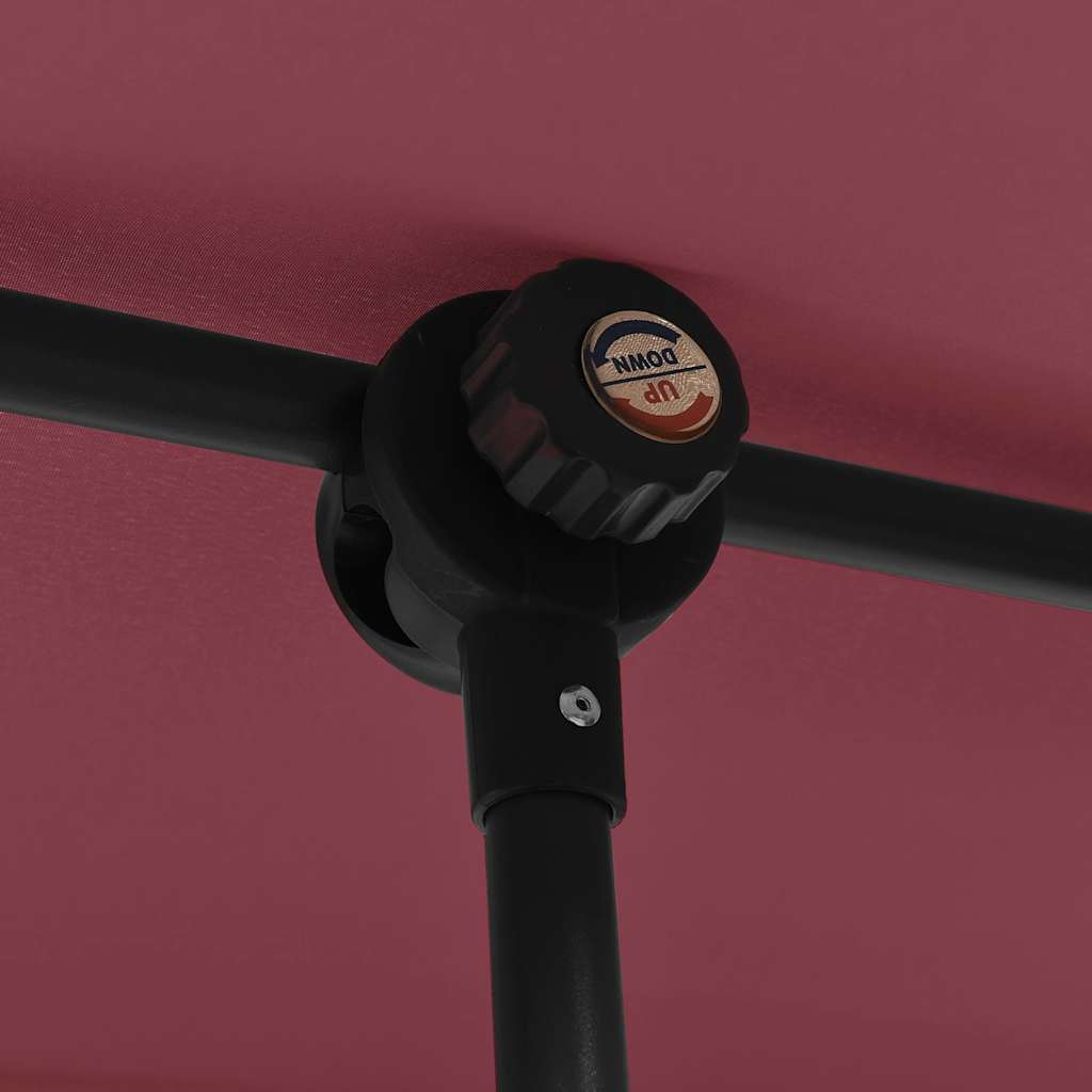 vidaXL Garden Parasol with Aluminium Pole 180x110 cm Bordeaux Red