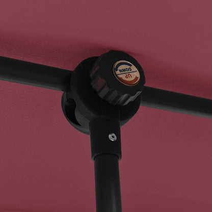 vidaXL Garden Parasol with Aluminium Pole 180x110 cm Bordeaux Red